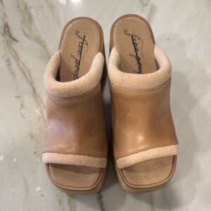 Free People Terry Cloth Clog Heels
